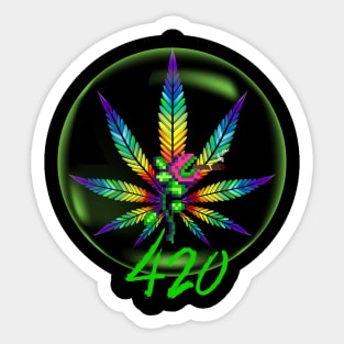 420 weed Sticker